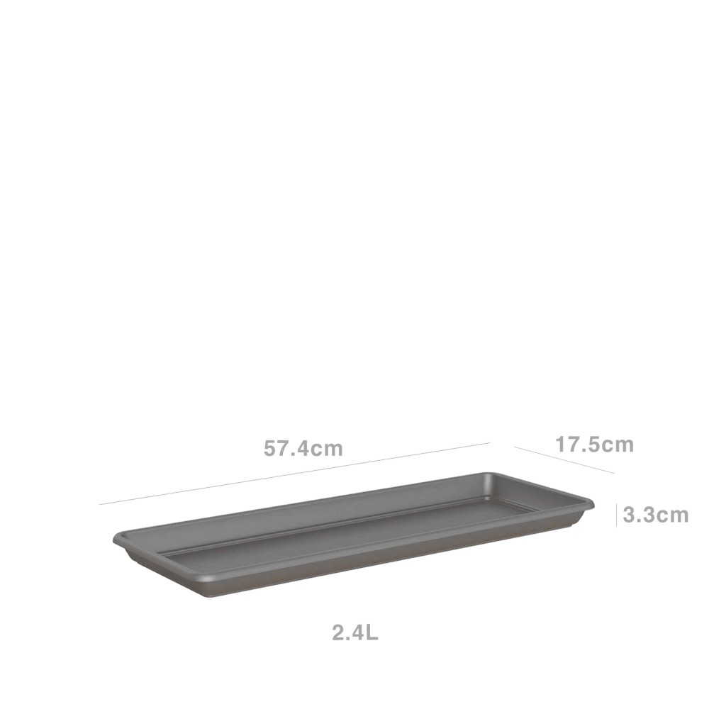 Prato Venezia Retangular 57.4X17.5X3.3cm Antracite
