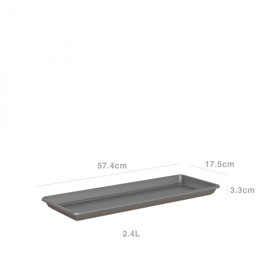 Prato Venezia Retangular 57.4X17.5X3.3cm Antracite