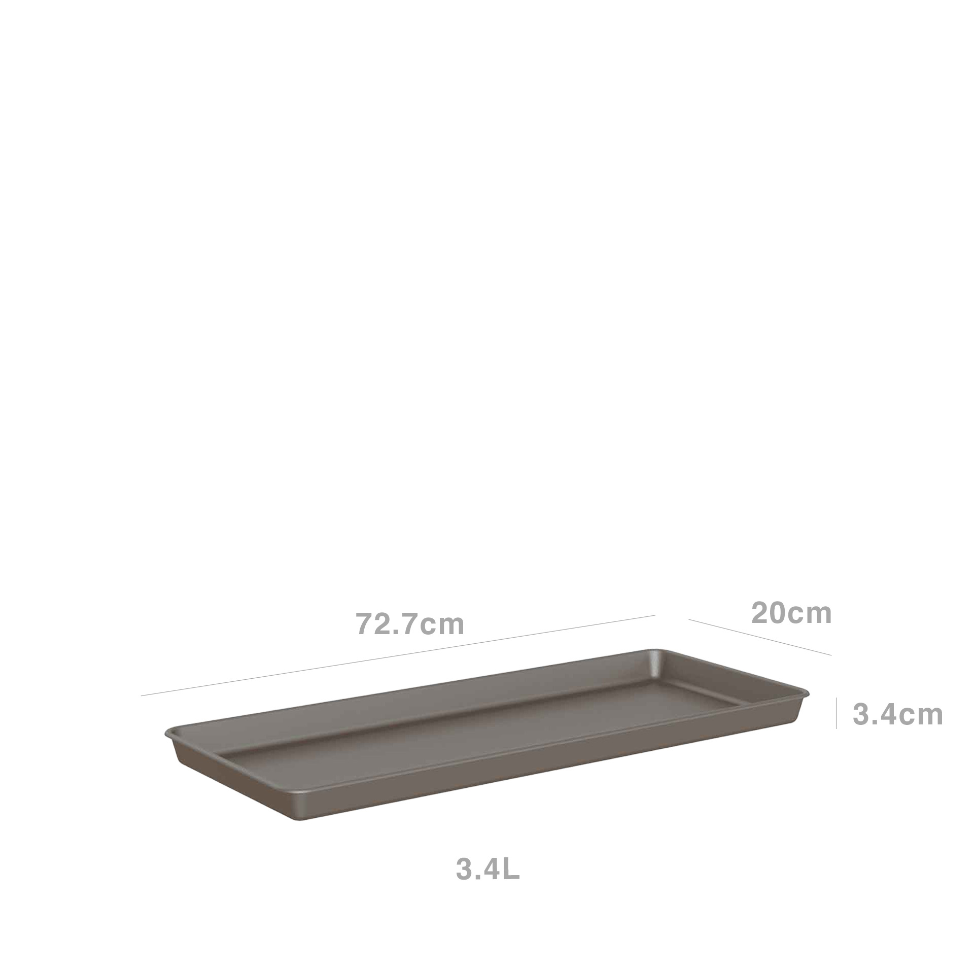 Prato Venezia L Retangular 72.7X20X3.4cm Bronze