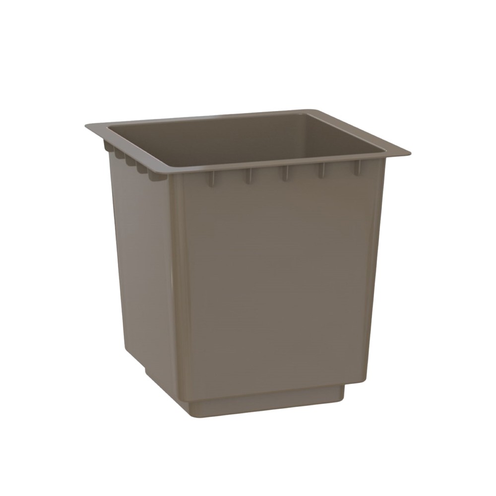 Interior Vaso Pisa 40X40X40cm 35L Tortora Brilhante