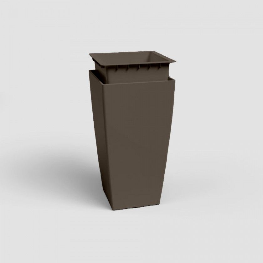 Interior Vaso Pisa 40X40X40cm 35L Tortora Brilhante