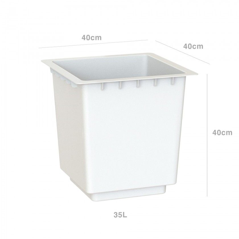 Interior Vaso Pisa 40X40X40cm 35L Branco