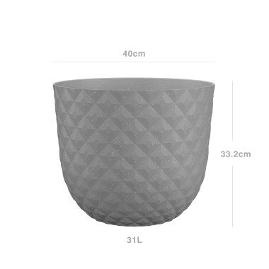 Vaso Havana Tropical �40X33.2cm 31L Cinza Calc�rio