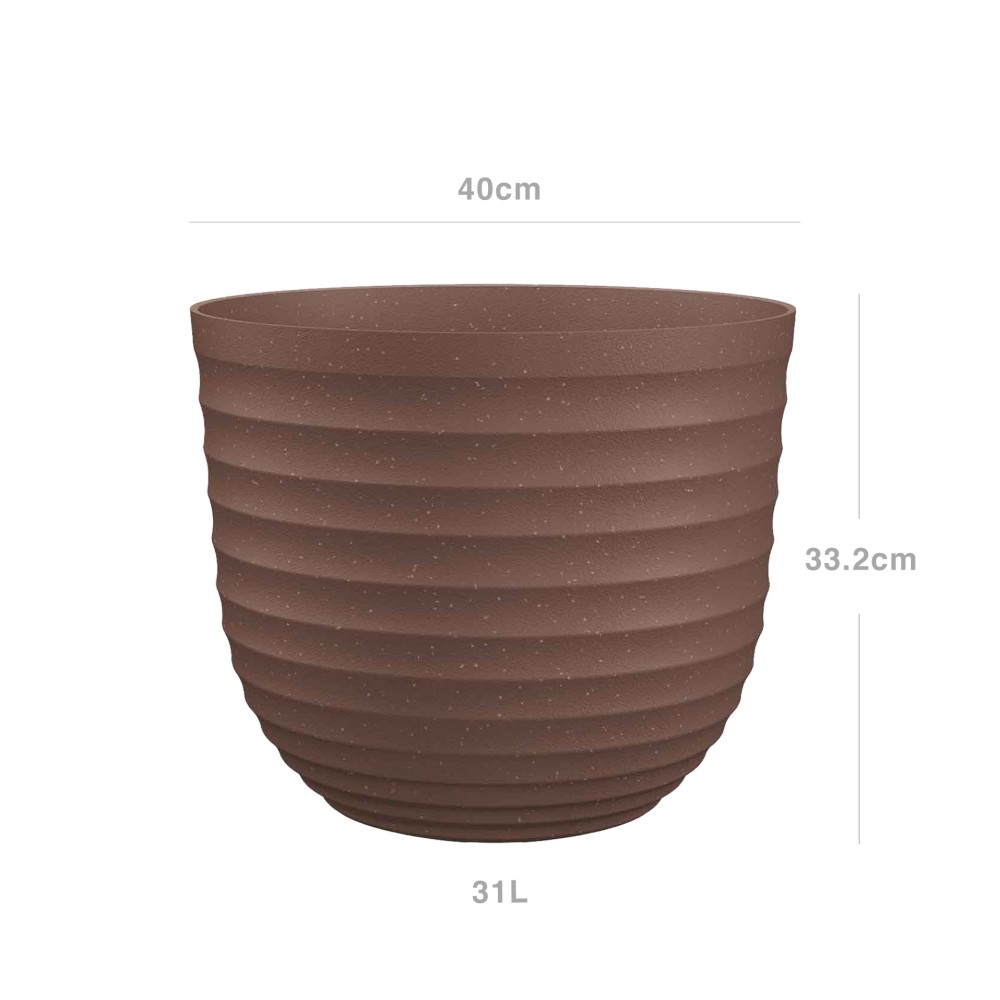 Vaso Havana Waves Ø40X33.2cm 31L Tortora Linho