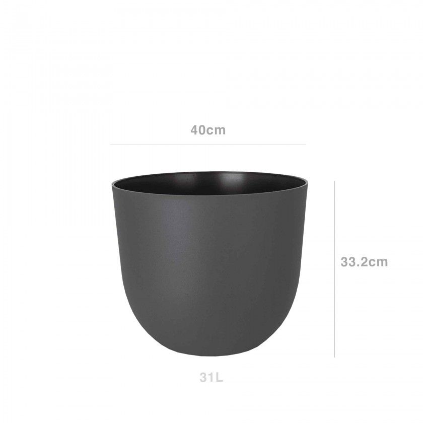 Vaso Havana Natural Ø40X33.2cm 31L Antracite Vulcano Vaso Havana Natural Ø40X33.2cm 31L Antracite Vulcano