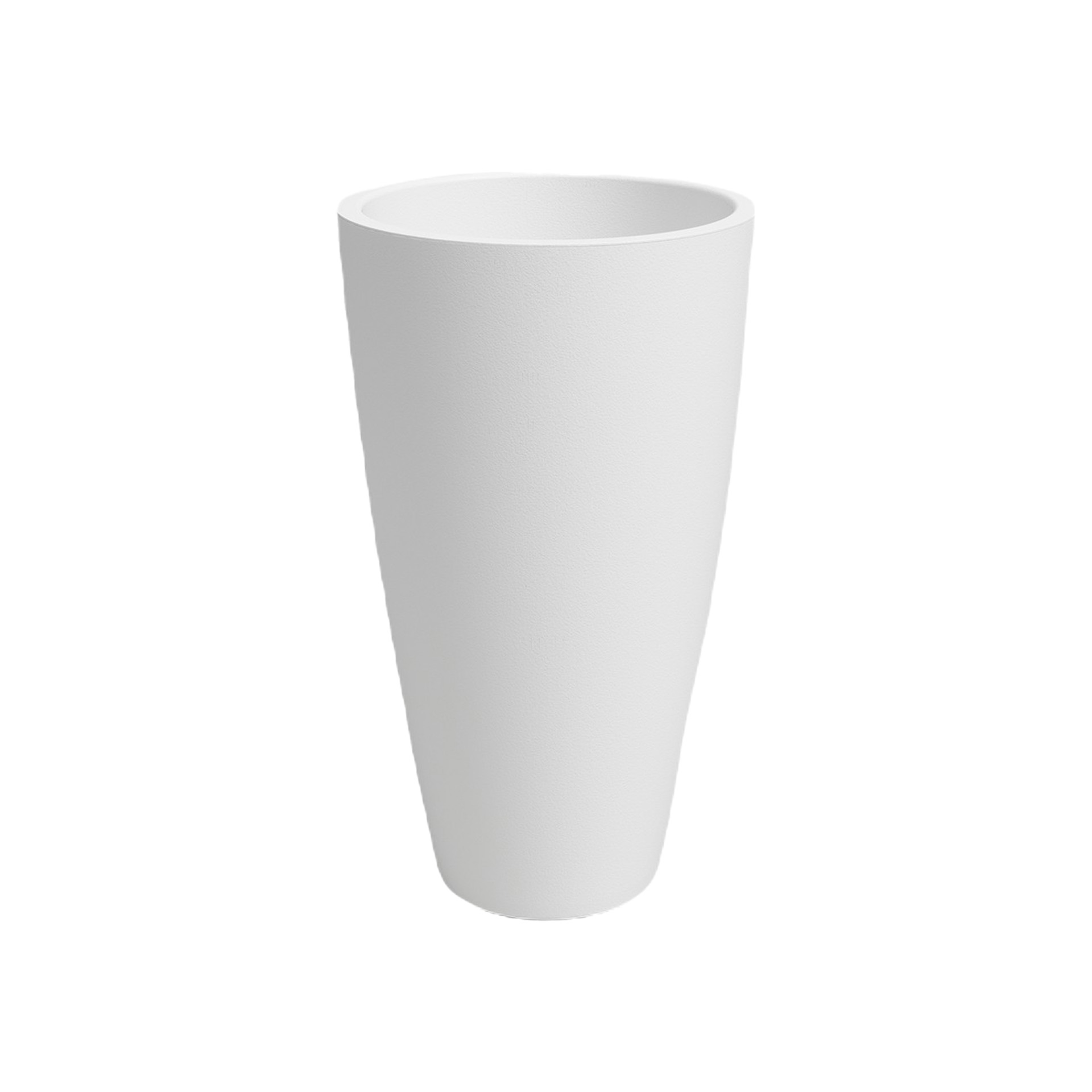 Vaso Havana Natural Alto Ø40X70cm 56L Branco Granito