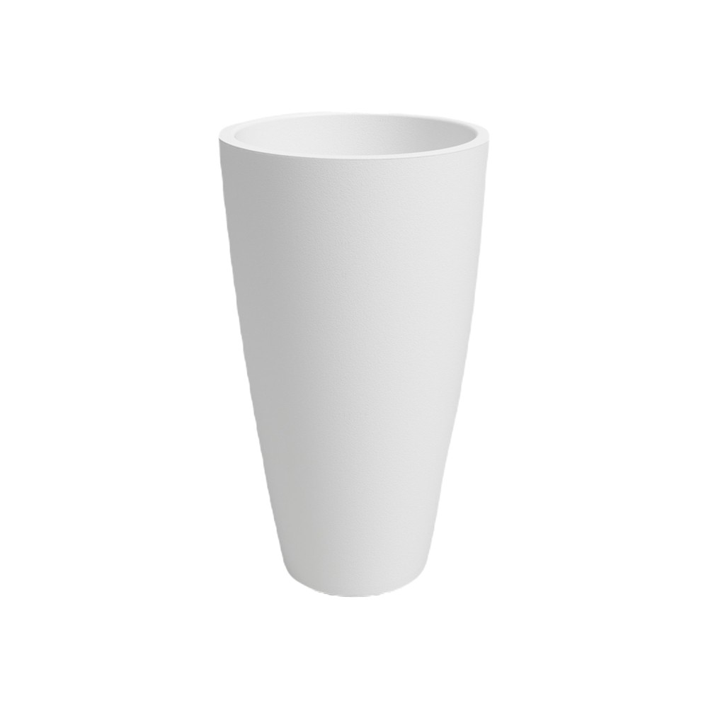 Vaso Havana Natural Alto Ø40X70cm 56L Branco Granito