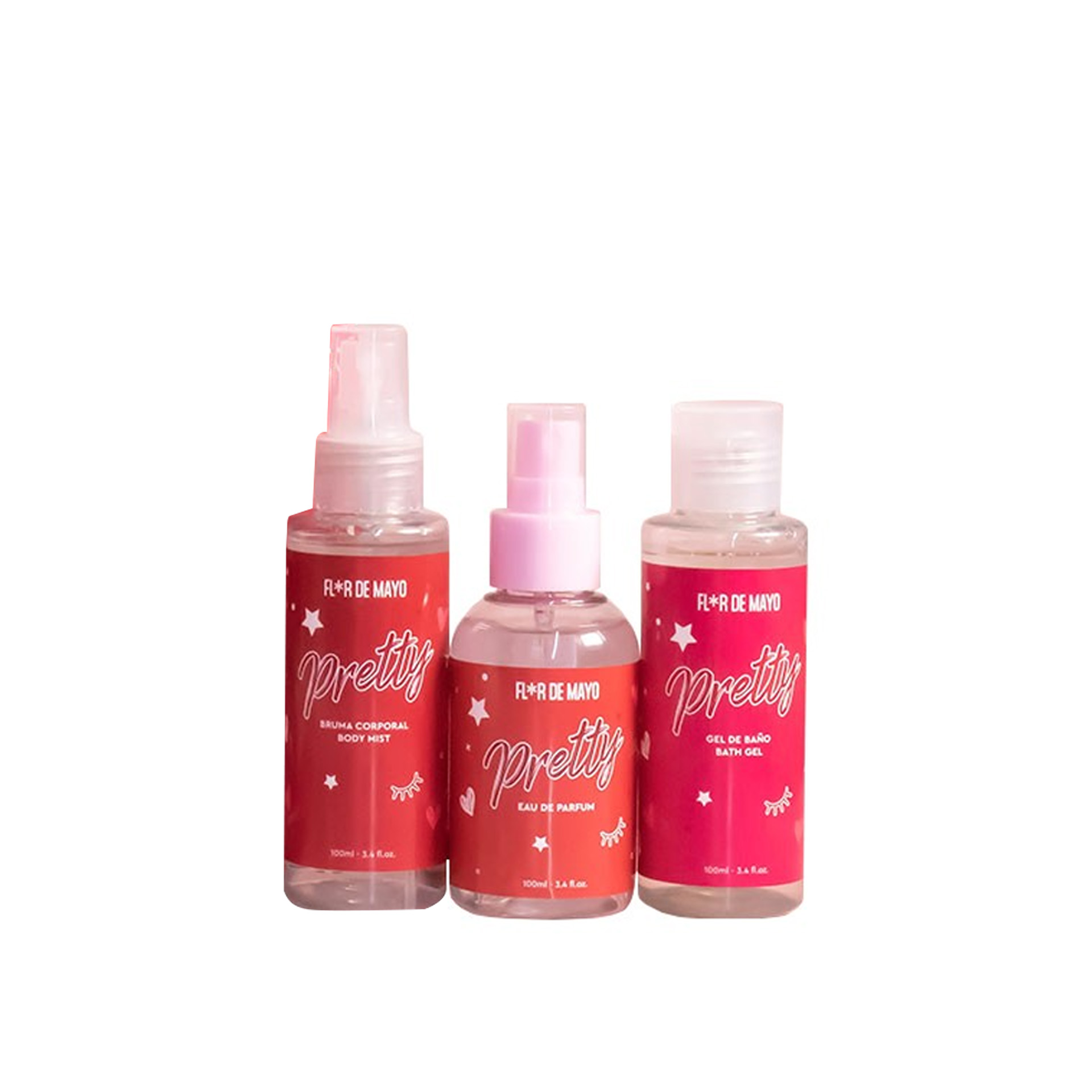 Conjunto Pretty Gel Banho + Bruma Corporal + Fragância 100ml