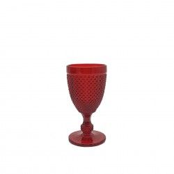 Copo com Pé Picotado Vermelho 290ml Pack 6 Copo com Pé Picotado Vermelho 290ml Pack 6