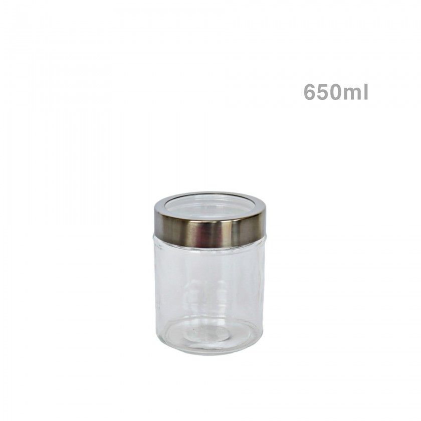 Frasco Hermético Kitchenware com Tampa Metal 650ml Frasco Hermético Kitchenware com Tampa Metal 650ml