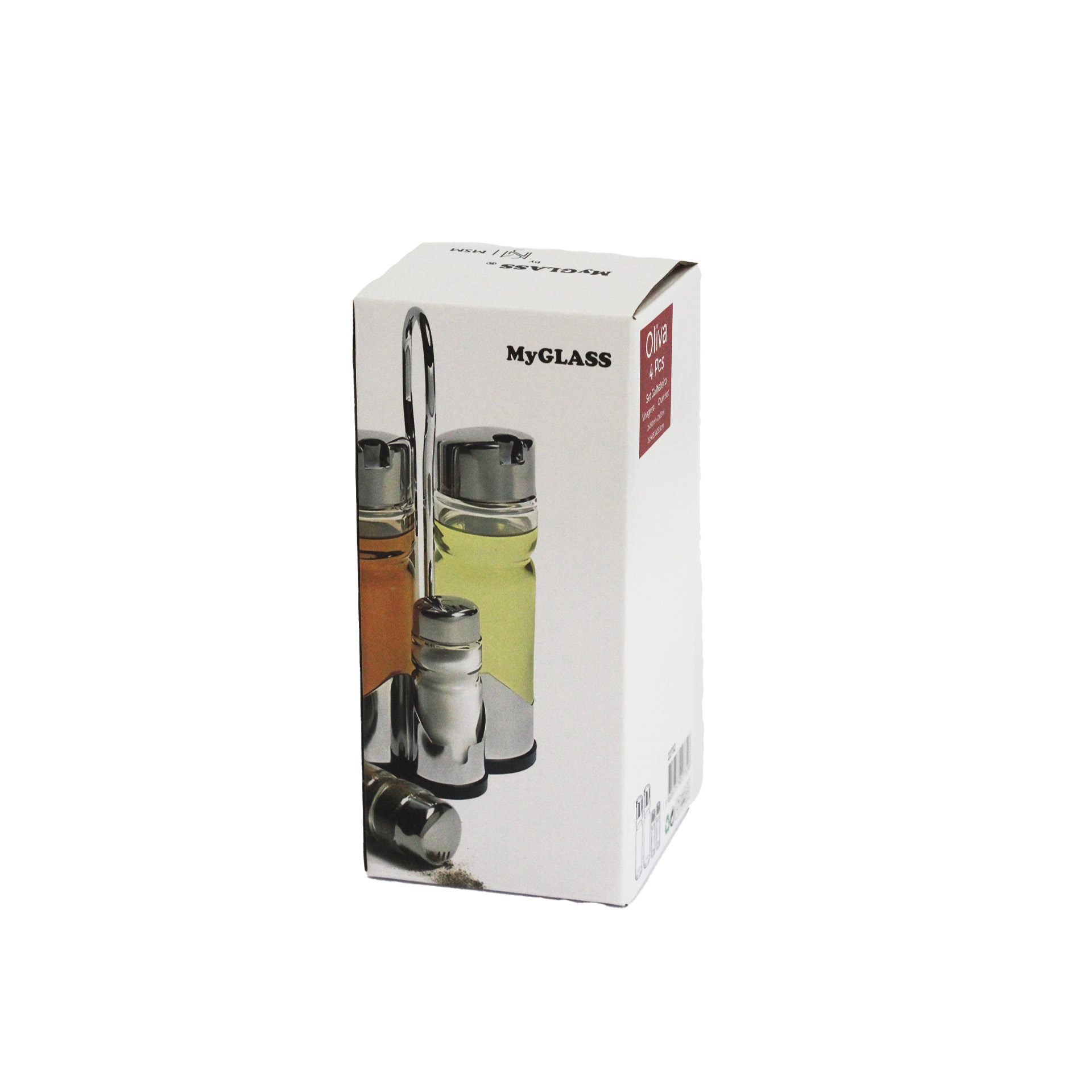 Galheteiro Inox 2X150ml + 2X33ml 4 Peças