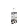 Galheteiro Inox 2X150ml + 2X33ml 4 Peas