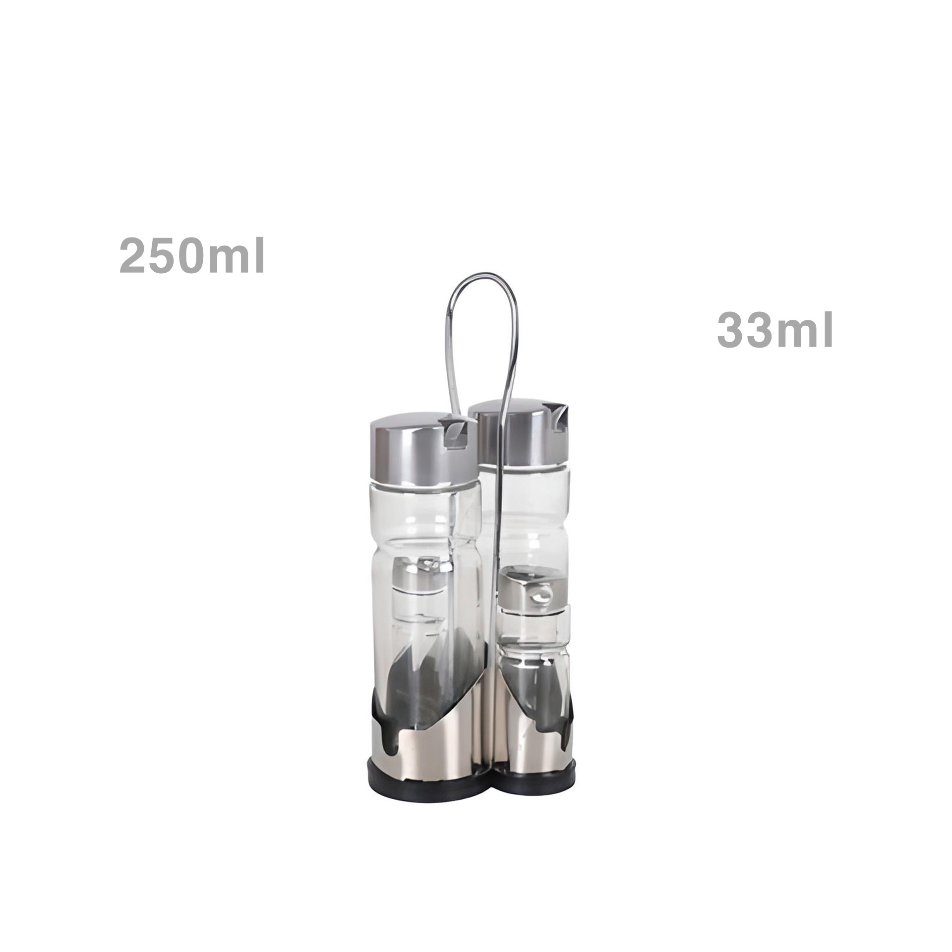 Galheteiro Inox 2X150ml + 2X33ml 4 Peças