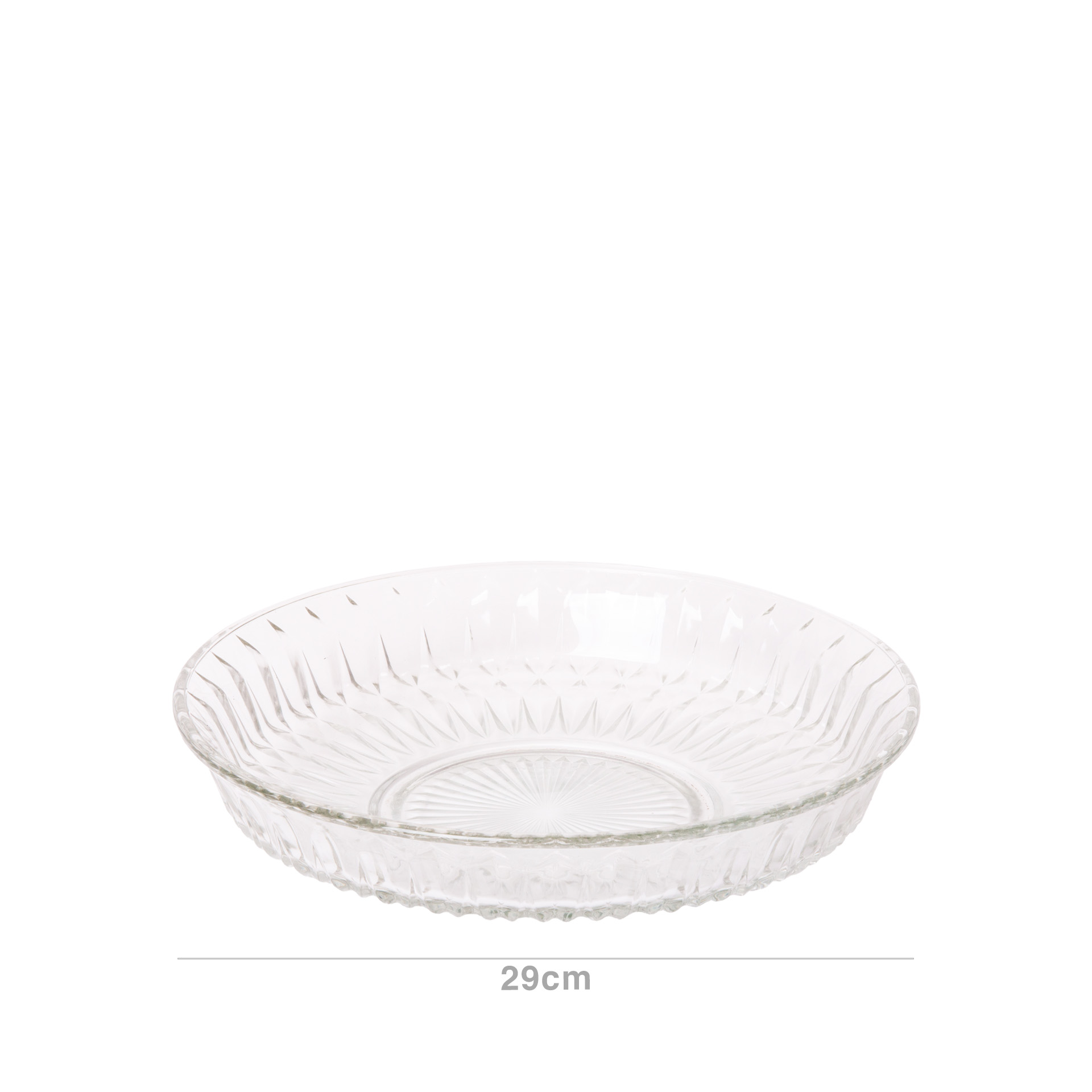 Prato Vidro Diamonds Redondo 29cm
