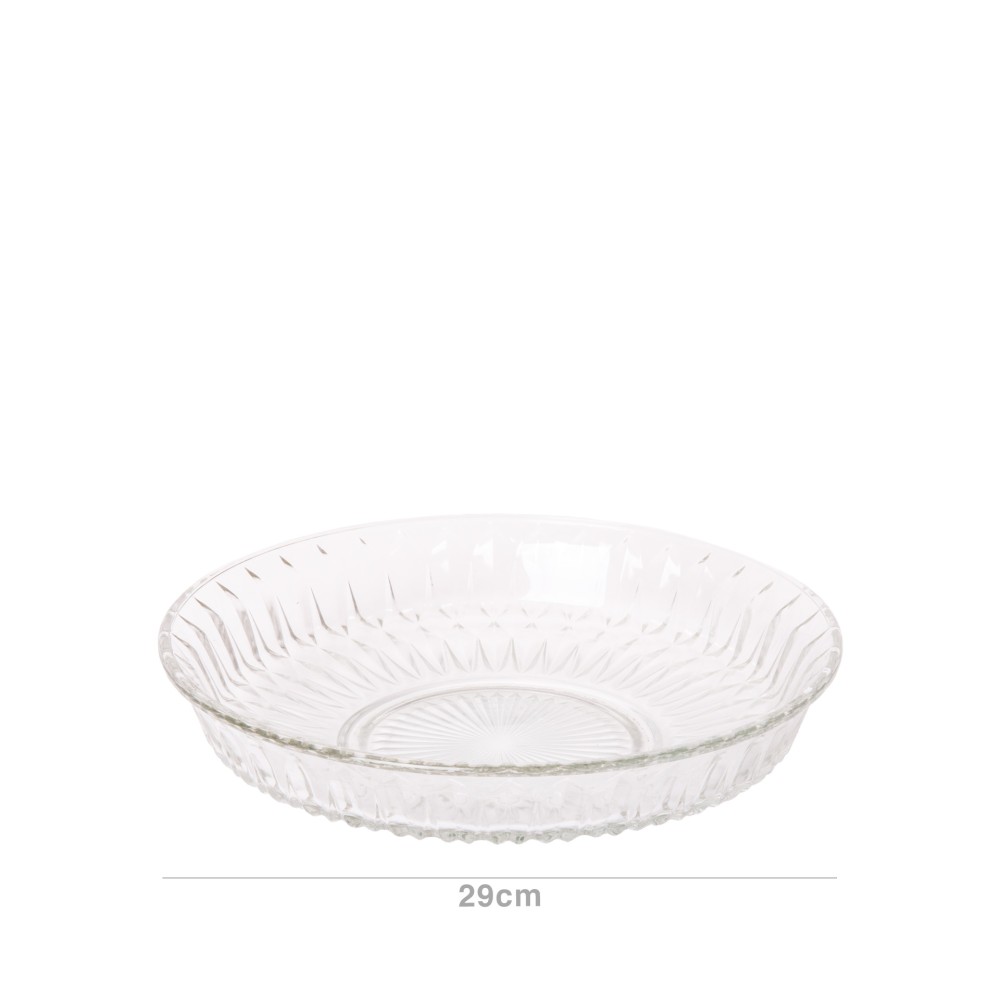 Prato Vidro Diamonds Redondo 29cm