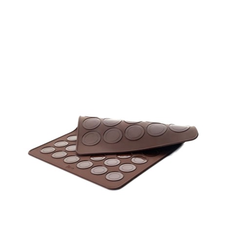Molde Macarons Silicone Castanho 39X29cm - Image product