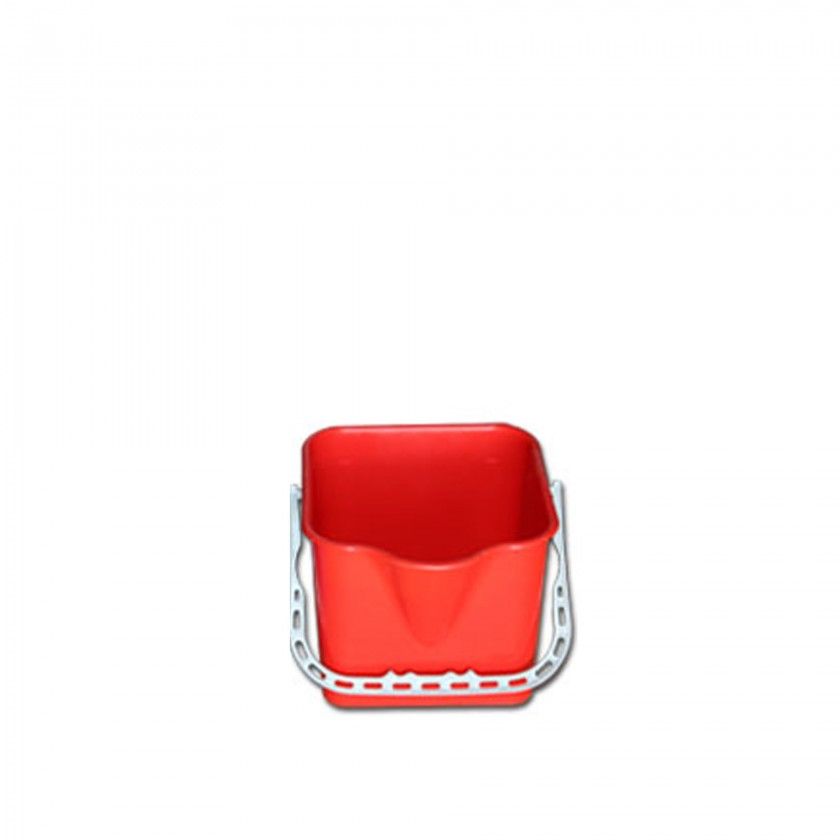 Balde Quadrado Vermelho 22L 38X34.5X34.5cm
