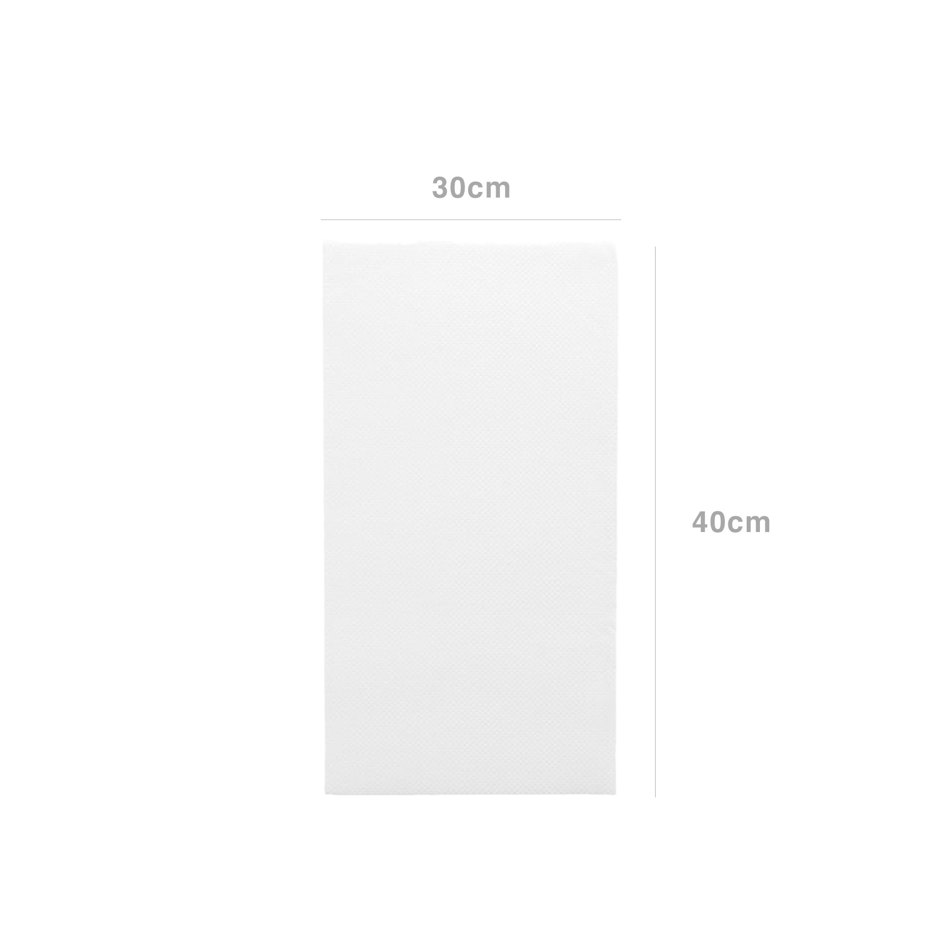 Guardanapos Tissue Dobrados 1/6 Branco 30X40cm Pack 50
