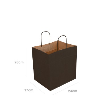 Saco com Asas Papel Catering Preto