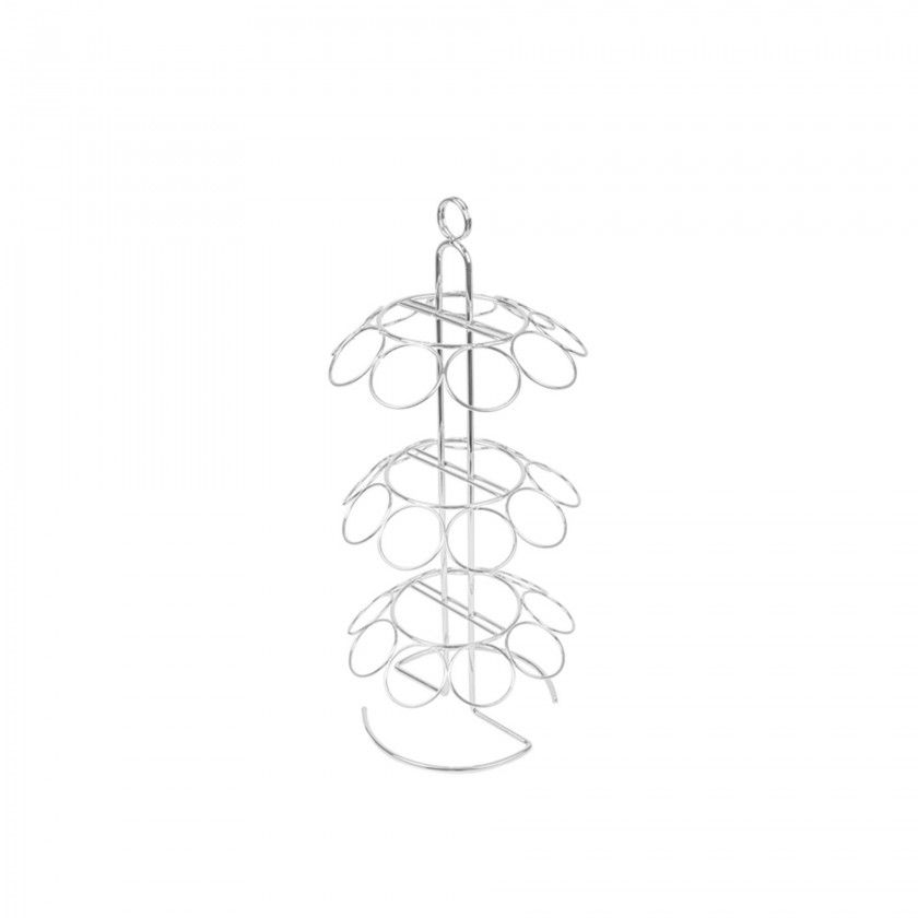 Suporte Metal Prateado 27 Cones 18X42.5cm