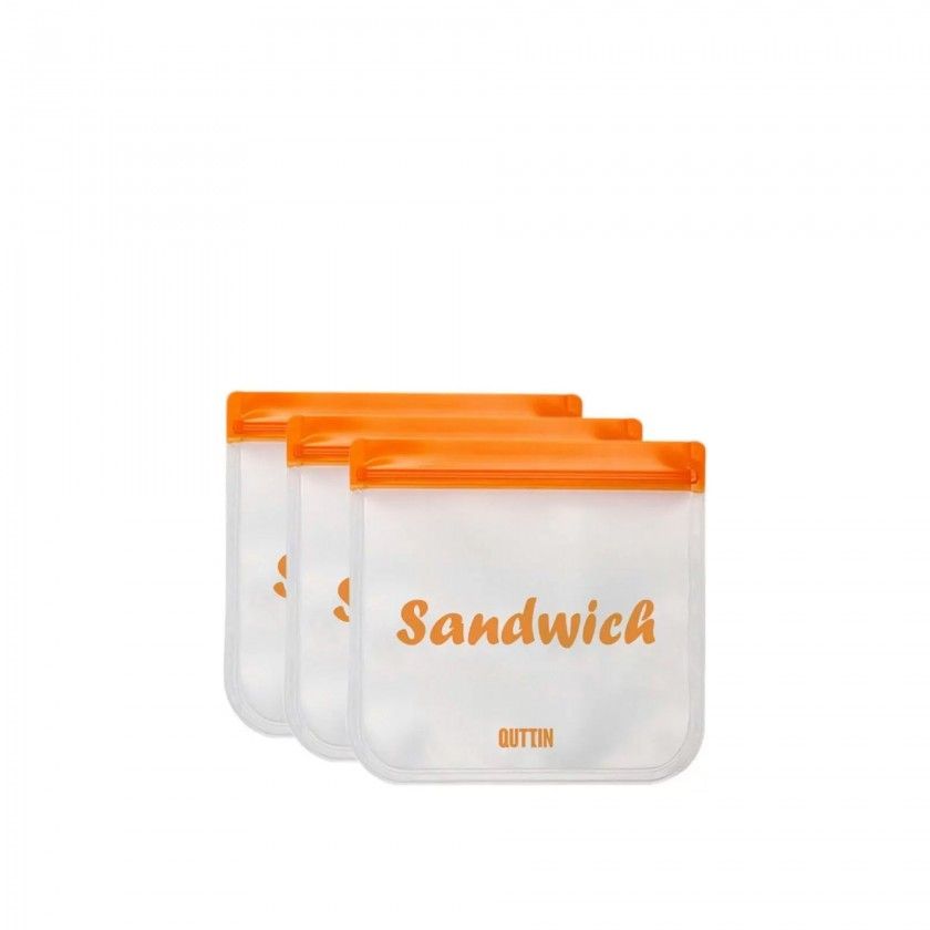 Saco Reutilizvel Sandwich 17X17cm Pack 3