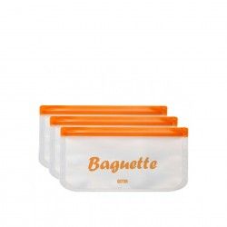Saco Reutilizvel Baguette 30X15cm Pack 3