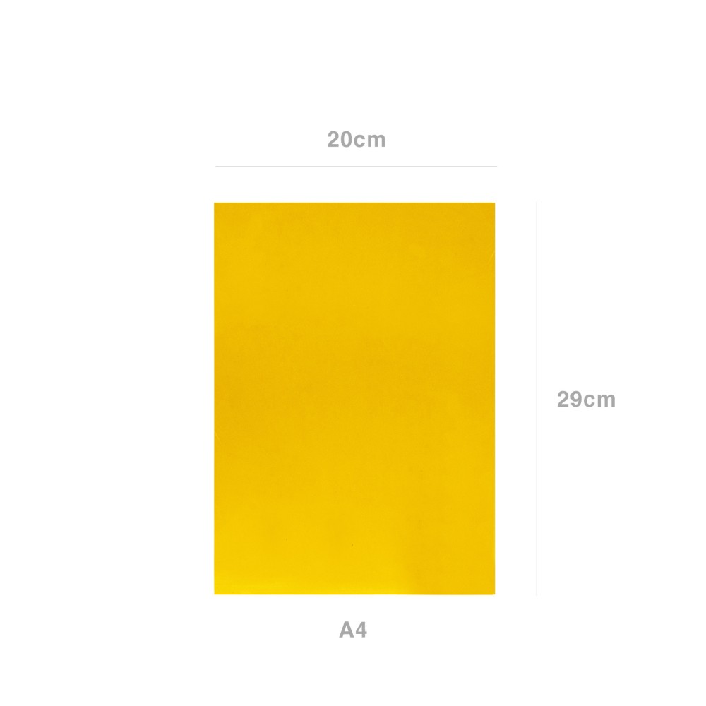 Folha Esponja Eva Amarelo Ouro A4 20X29cm