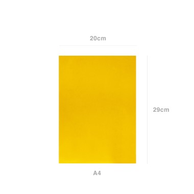 Folha Esponja Eva Amarelo Ouro A4 20X29cm