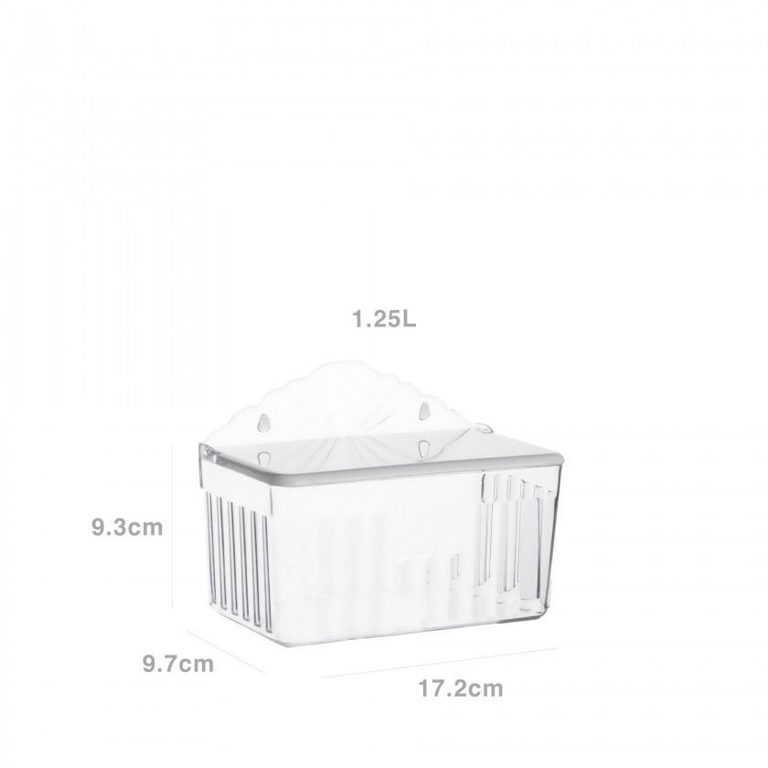 Saleiro Plástico Transparente 1250ml 17.2X9.7X9.3cm Saleiro Plástico Transparente 1250ml 17.2X9.7X9.3cm