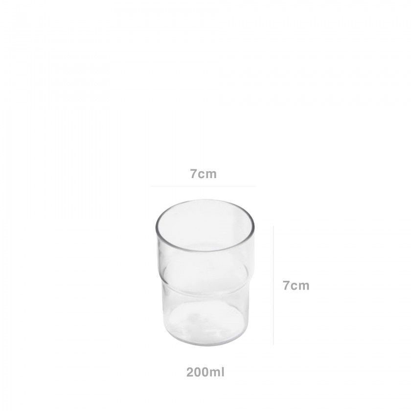 Copo Plástico Empilhável Transparente 200ml 7X7cm Copo Plástico Empilhável Transparente 200ml 7X7cm