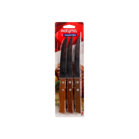 Faca Cabo Madeira Otyma Pack 3 - Image product