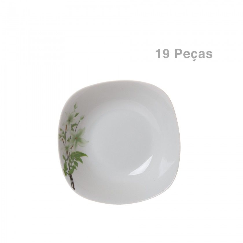 Serviço Jantar Quadrado 19 Peças Serviço Jantar Quadrado 19 Peças