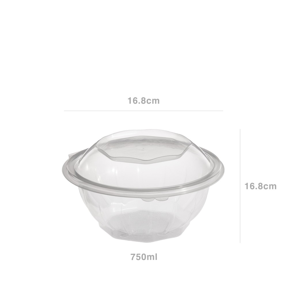 Saladeira Take Away 750ml 16.8X16.8X7.3cm Pack 52