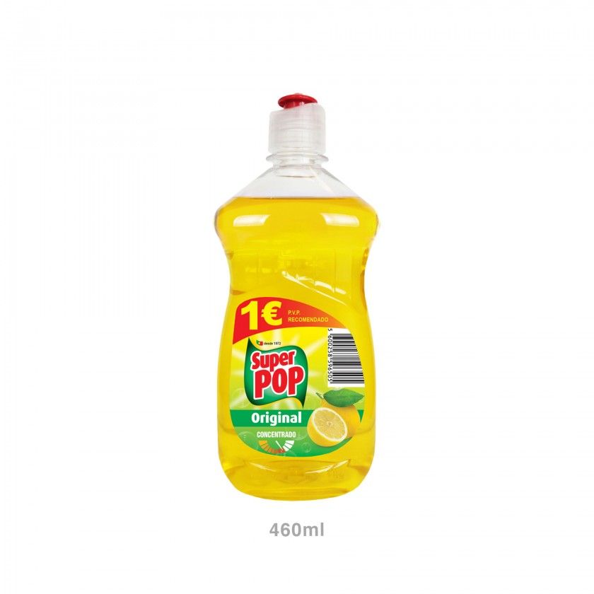 Detergente Loiça Super Pop Original Limão 460ml Detergente Loiça Super Pop Original Limão 460ml