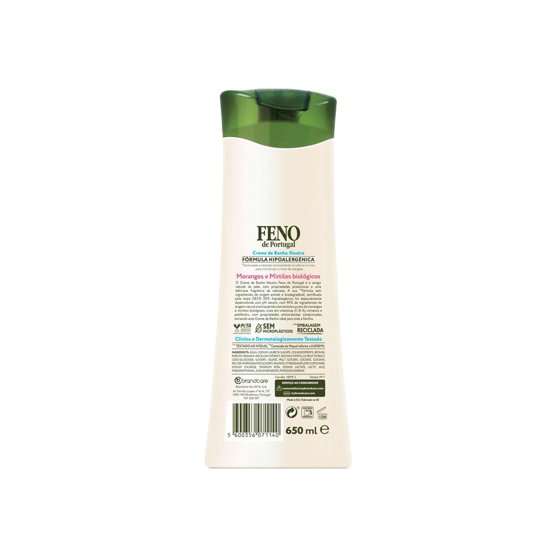 Gel Banho Feno Morango & Mirtilo 650ml