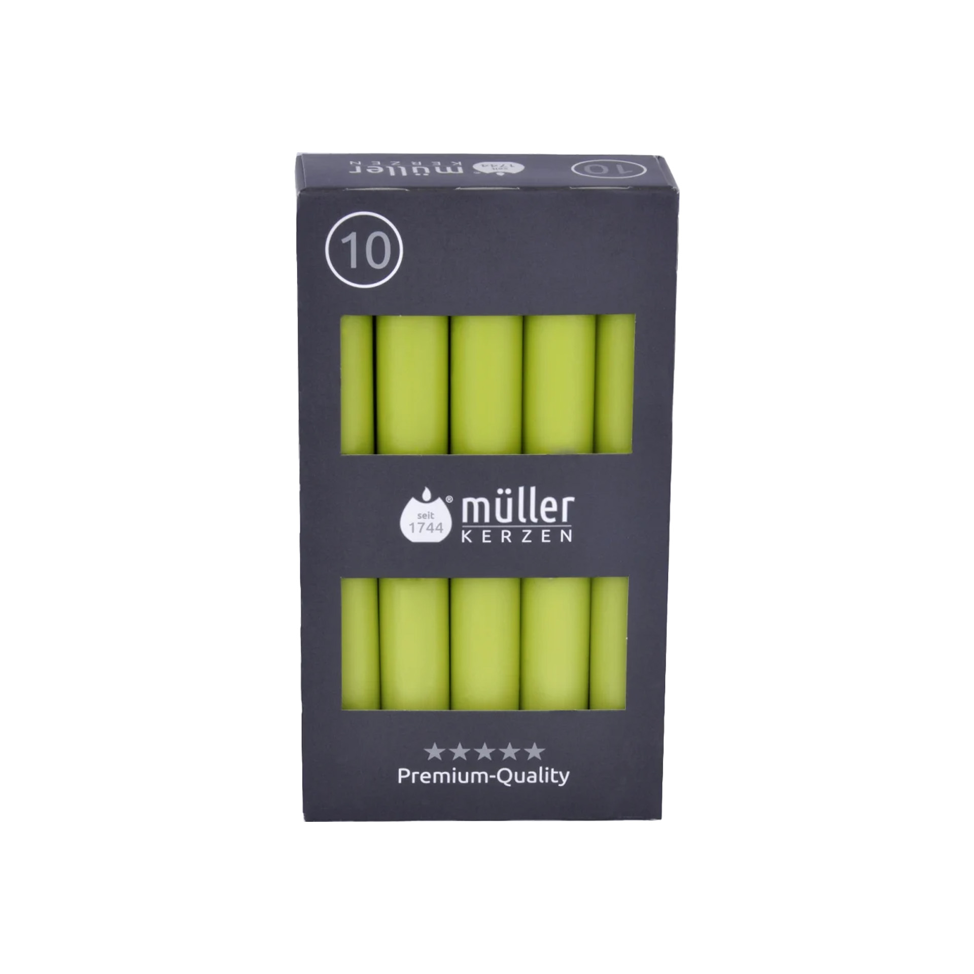 Vela Castiçal 16cm Pack 10 Verde