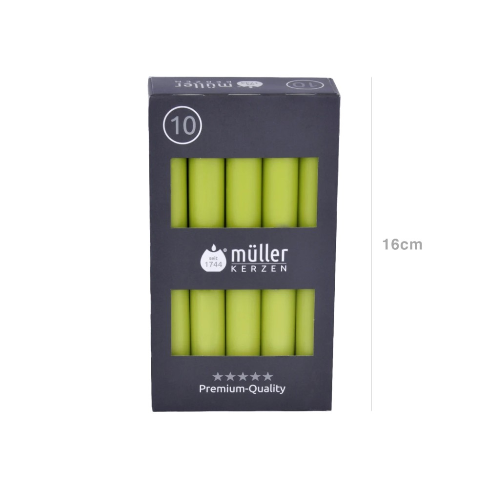 Vela Castiçal 16cm Pack 10 Verde