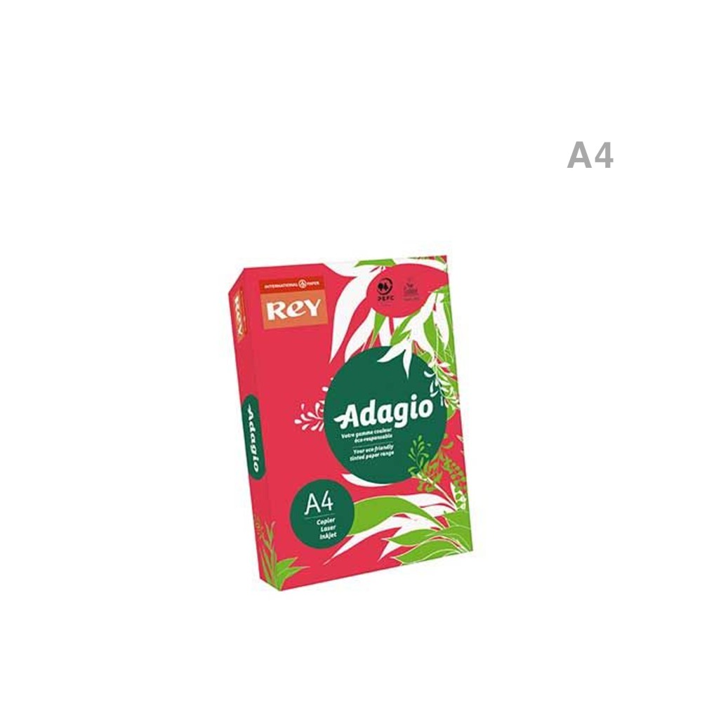 Papel Fotoc�pia Adagio Vermelho Intenso A4