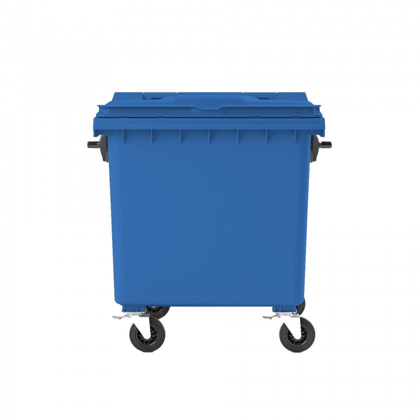 Contentor Carga Traseira 4 Rodas 1100l Azul