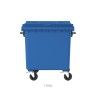 Contentor Carga Traseira 4 Rodas 1100l Azul