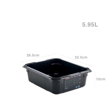 Caixa Abs GN 1/2 NSF Preto 5.95l 32.5X26.5X10cm