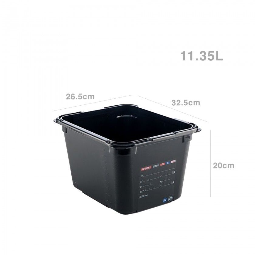 Caixa Abs GN 1/2 NSF Preto 11.35l 32.5X26.5X20cm