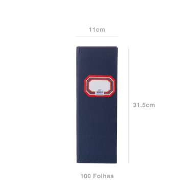 Livro Estreito Lona 100 Folhas 110x315mm