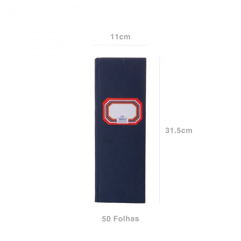 Livro Estreito Lona Pautado 50 Folhas 110x315mm Livro Estreito Lona Pautado 50 Folhas 110x315mm