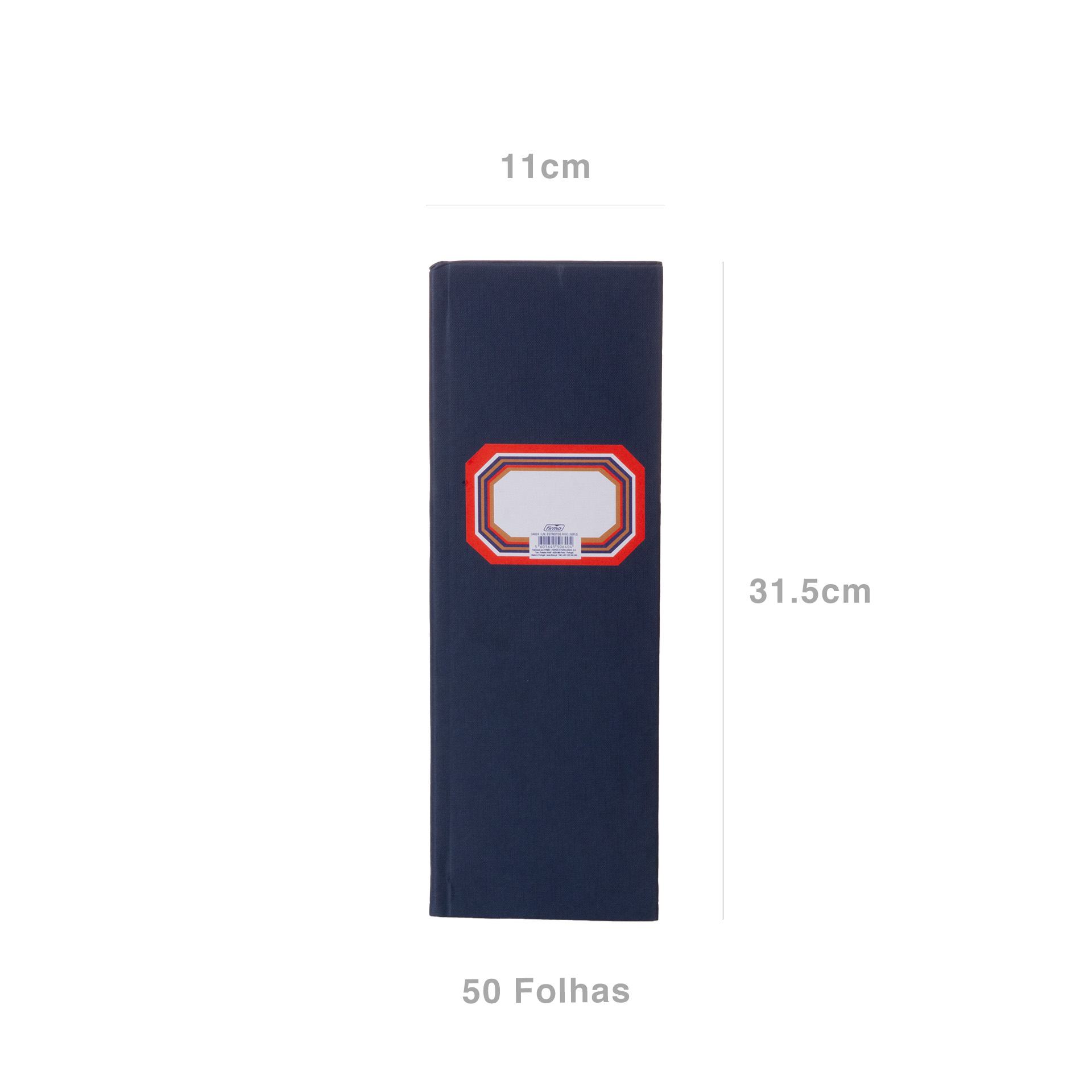 Livro Estreito Lona Pautado 50 Folhas 110x315mm