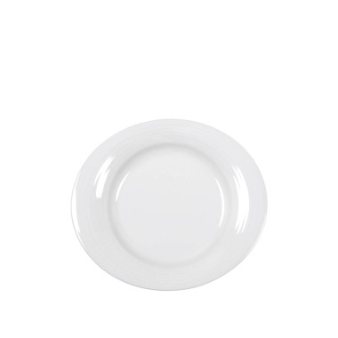 Prato Sobremesa Duo Oval Branco 24X21cm