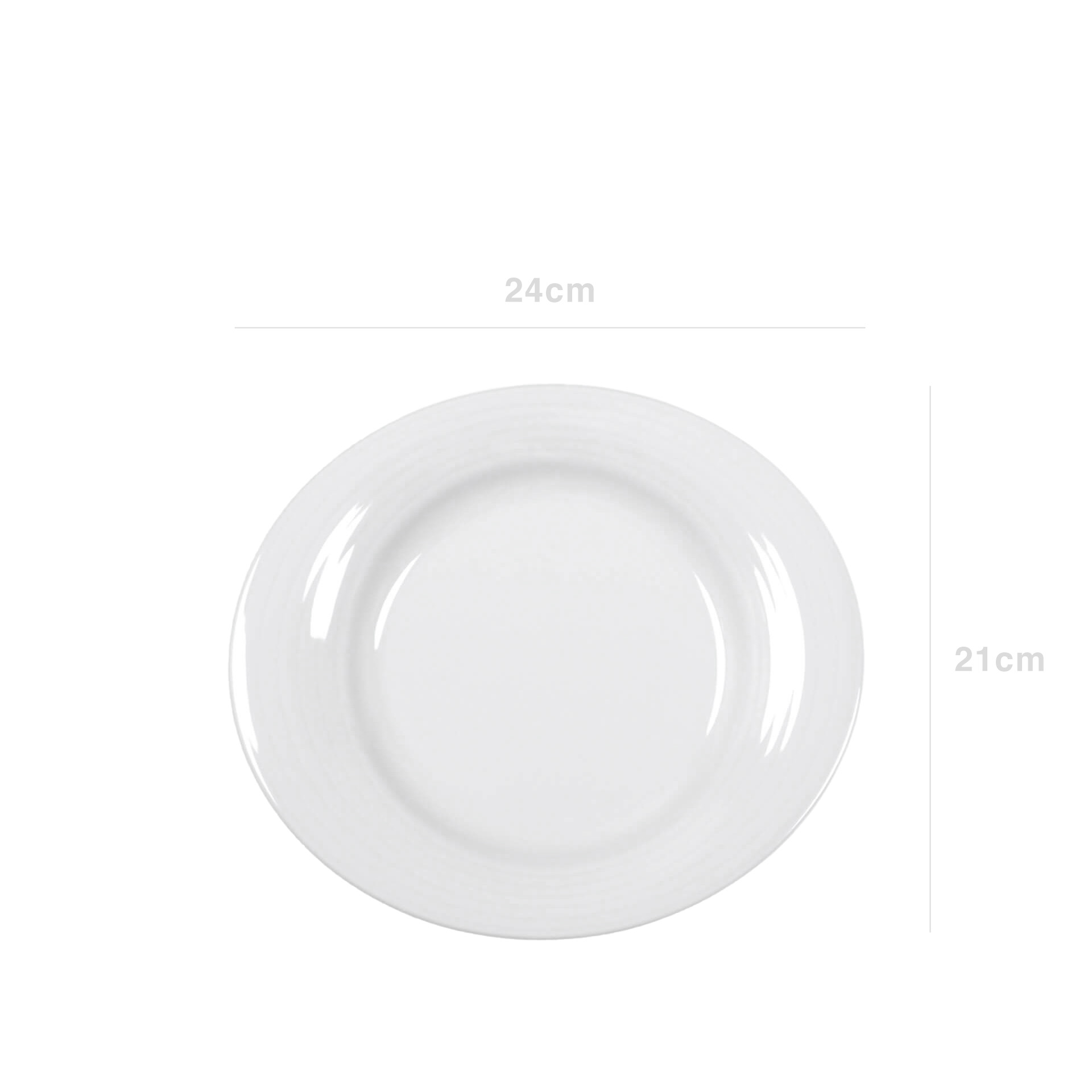 Prato Sobremesa Duo Oval Branco 24X21cm