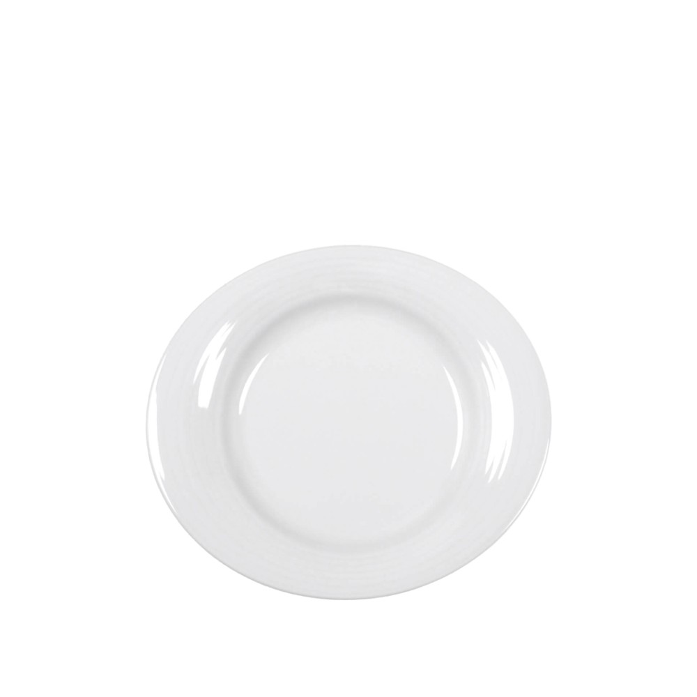 Prato Sobremesa Duo Oval Branco 24X21cm