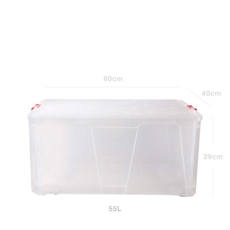 Caixa Arrumos Pl�stica Retangular Vermelho 55l 60X40X29cm - Image product