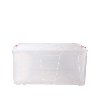 Caixa Arrumos Plástica Retangular Vermelho 55l 60X40X29cm